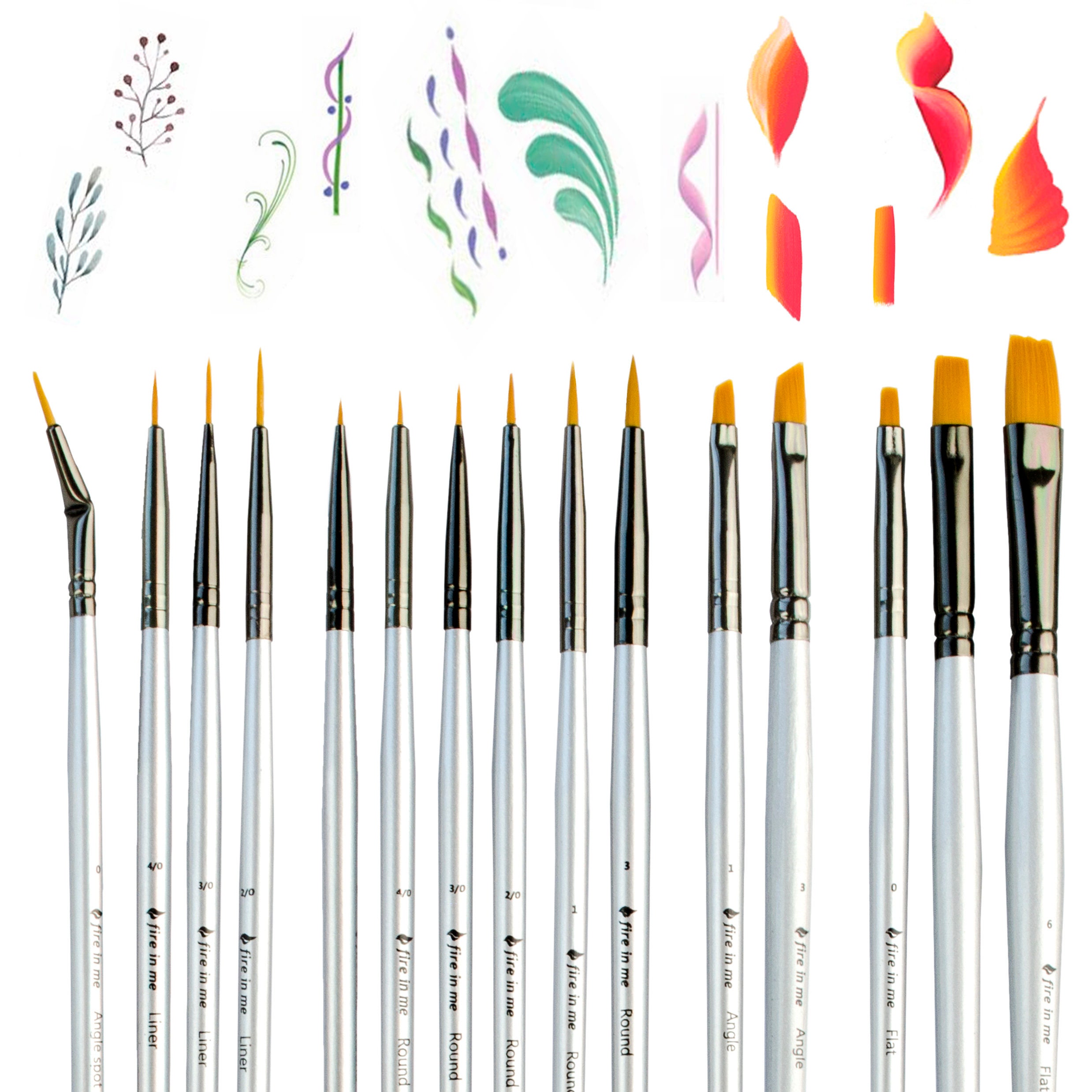 Best Small Miniature Paint Brushes - Detail Paint Brush Set of 14 pcs +1  Free, Tiny Model Paint Brush Set for Face Painting, Fine Detailing -  Acrylic