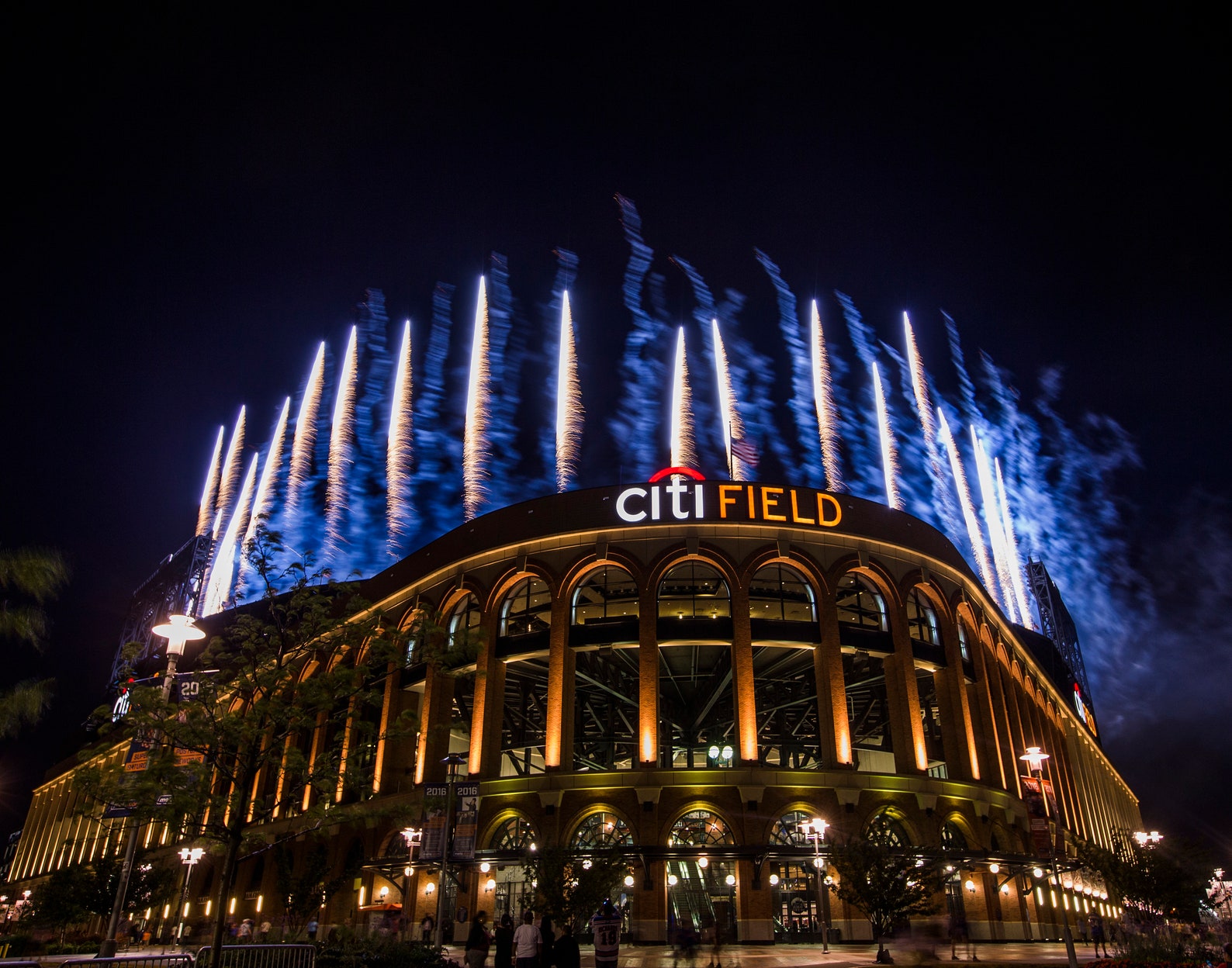 Citi Field with Fireworks Etsy