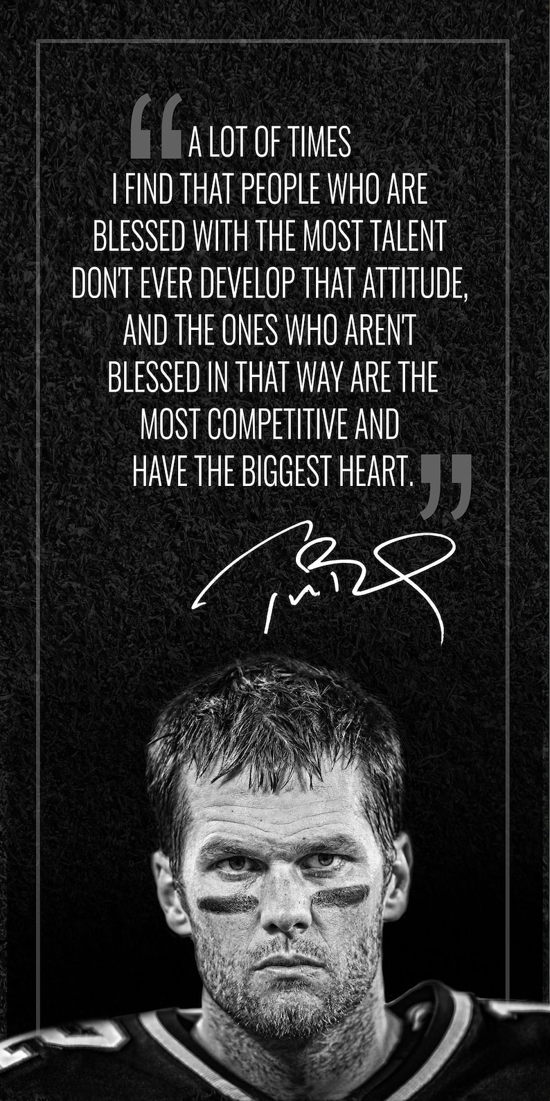 Tom Brady Quote Subway Poster Etsy