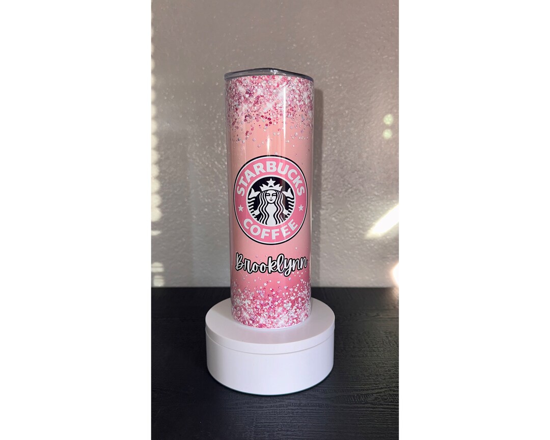 Starbucks Tumbler Starbucks Pink Glitter Tumbler Starbucks Etsy