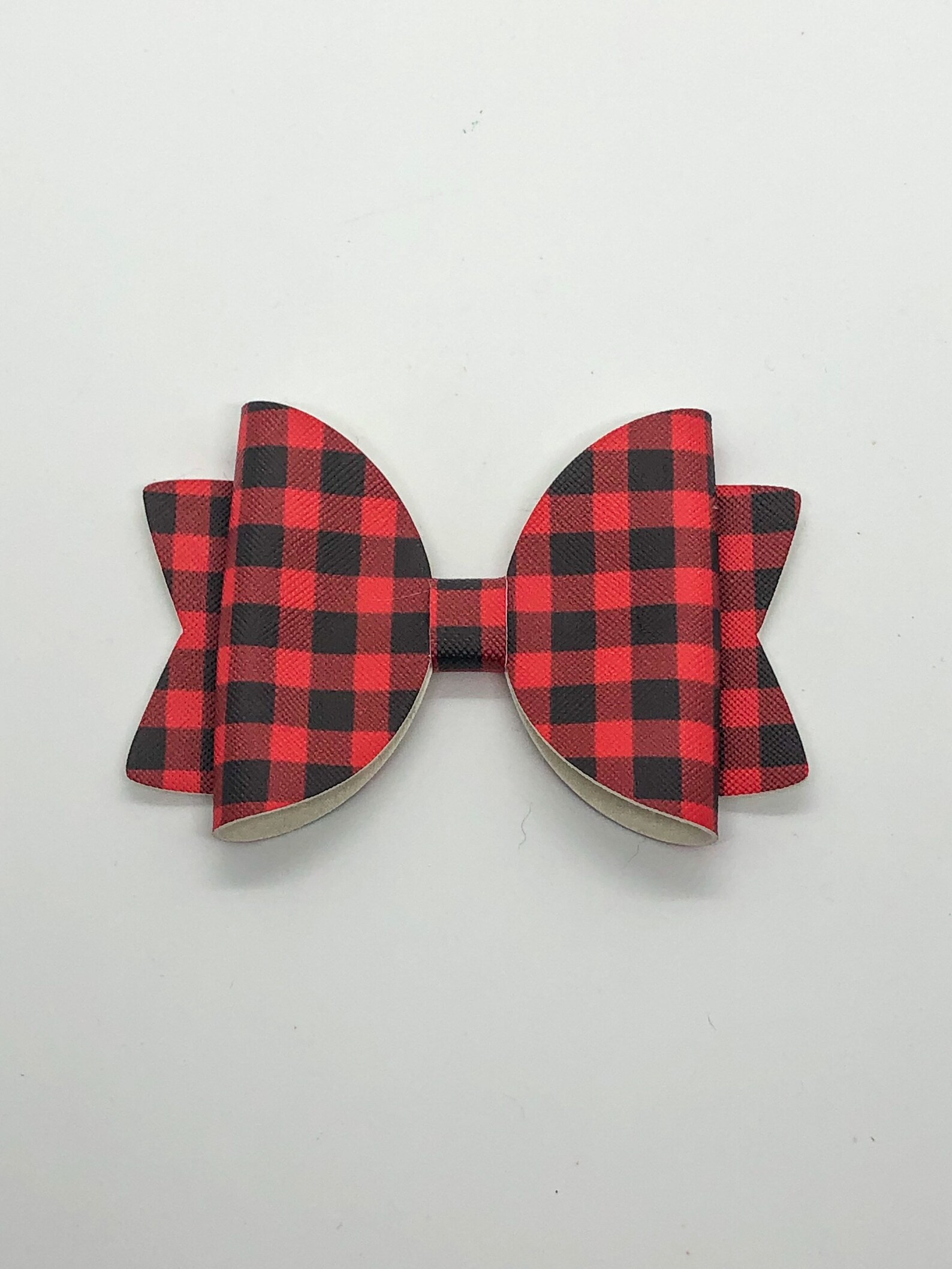 Red Buffalo Plaid Hair Bow - Etsy UK