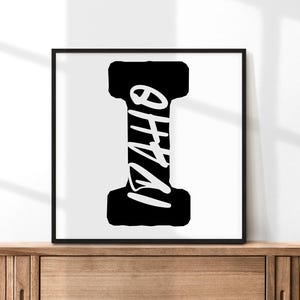 Idaho Wall Art Printable | Modern Idaho Typography Art | Minimalist Idaho Poster | Black & White Idaho Decor | Digital Download