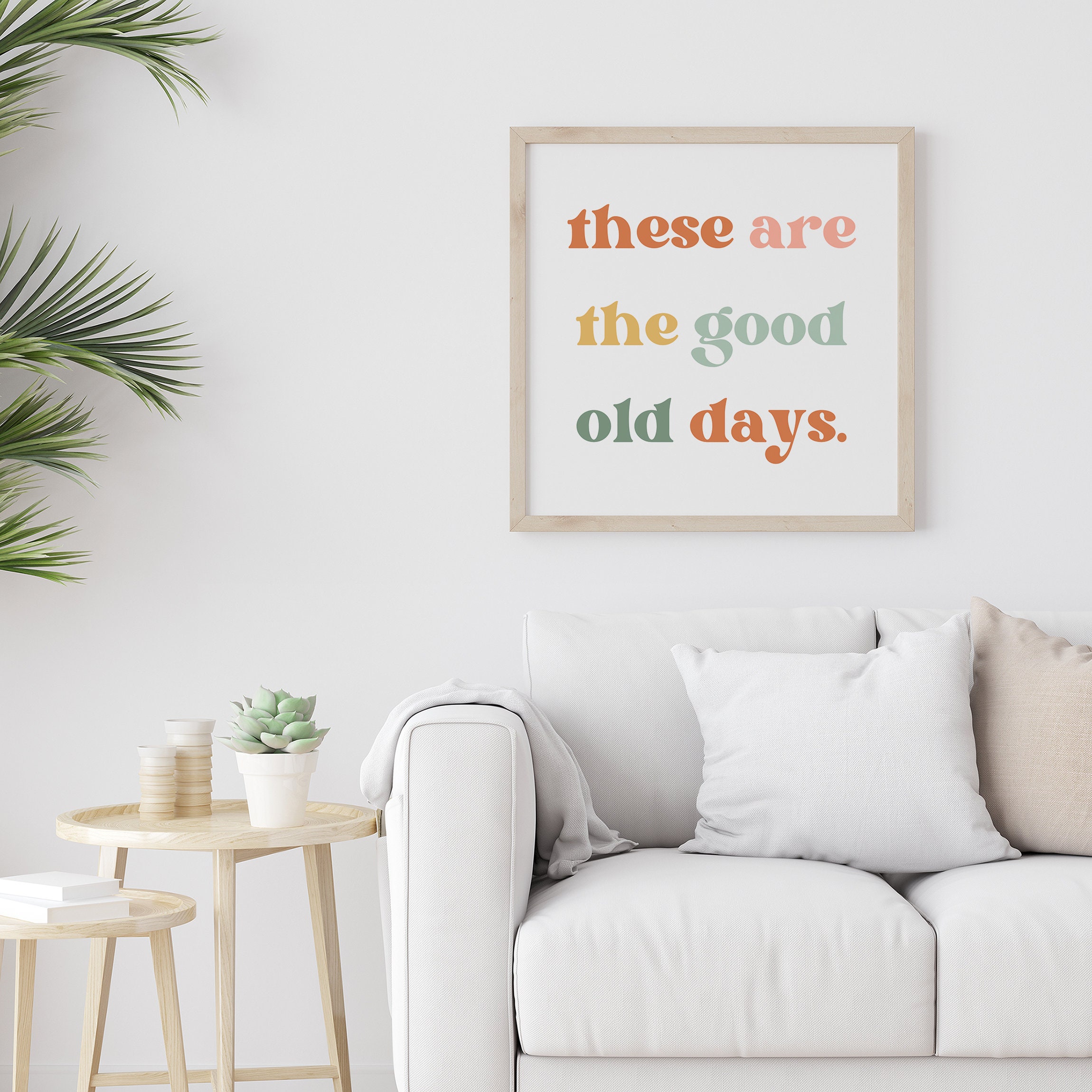 Good Old Days Retro Wall Art Print | Bohemian Home Decor | Boho Art ...