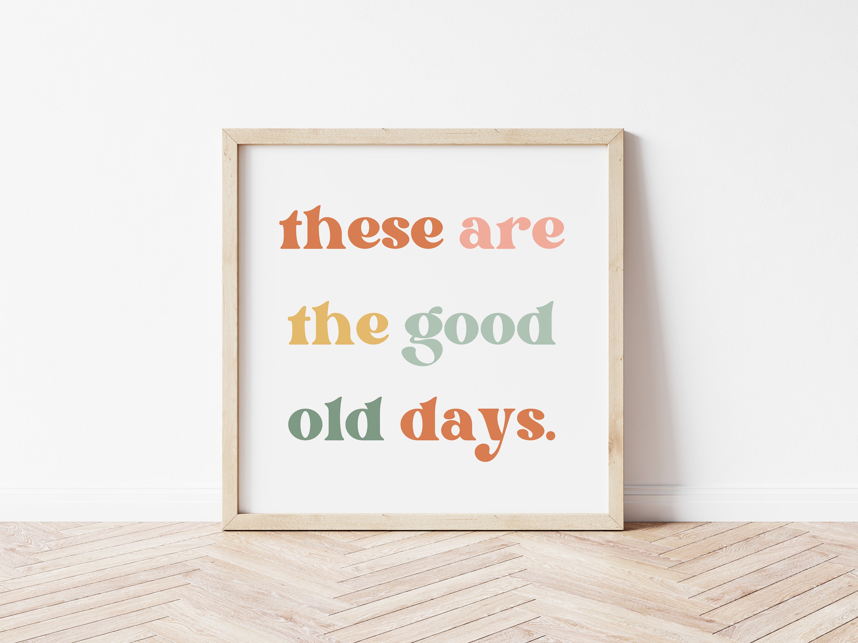 Good Old Days Retro Wall Art Print | Bohemian Home Decor | Boho Art ...