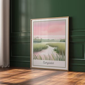 Everglades National Park Printable Art | Florida Wall Decor | Watercolor Landscape Download | Tropical Wetlands Poster