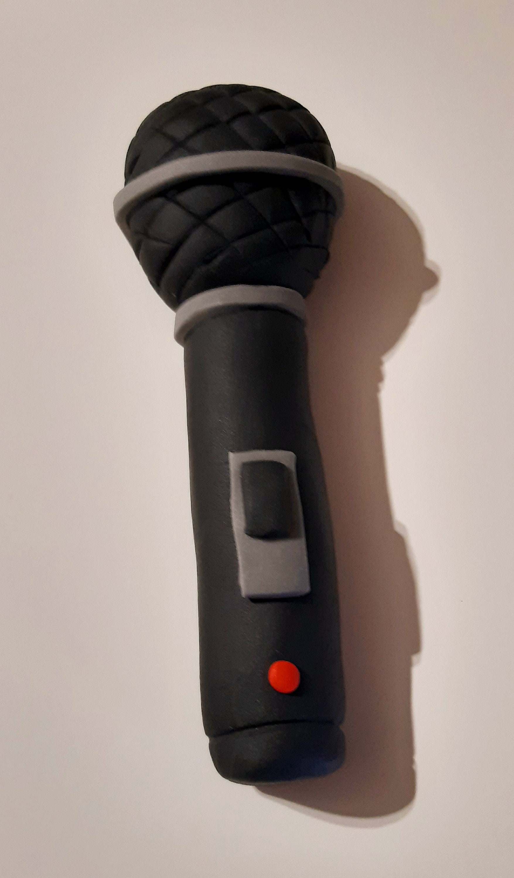 Fondant Handmade Microphone Cake Topper Etsy