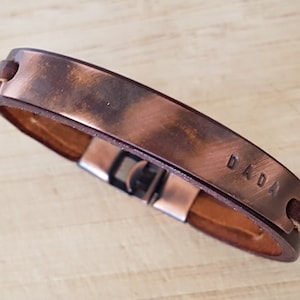 Mens leather bracelet,Custom Leather Cuff Id Bracelet,Mens Personalized Bracelet,Christmas Gift,Gift for fathers,Valentines Day Gift