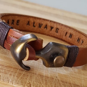 Anchor Bracelet,Men Personalized Leather Bracelet,Women Personalized Bracelet,Christmas Gift,Men Gift,Father’s Day gift,Valentines Day Gift