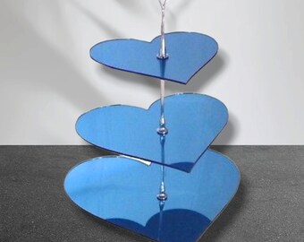 Heart Cake Stand - Many Colour and Size Choices and Personalisation (Bespoke Stands Made)