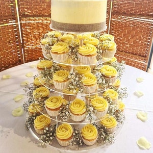 Multi Tier Acrylic Round Cake Stand for Weddings & Celebrations (Bespoke Sizes, Styles/Shapes/Colours Made)