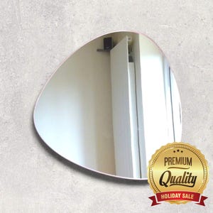 Triangular Pebble Acrylic Mirror Wall Art - Many Size and Colour Options (Bespoke Items Made)