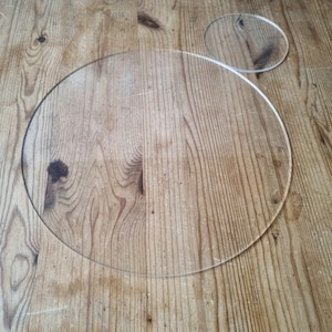 Placemats & Coasters, Round Shaped -Clear Acrylic (Custom Sizes, Colours, Shapes)