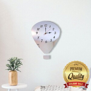 Hot Air Balloon Acrylic Clock – Many Colours Available (Bespoke Shapes and Sizes Made)