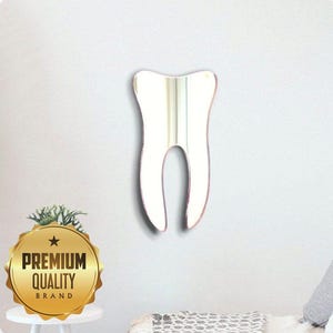 Tooth Large Acrylic Mirror Wall Art - Many Size Options (Custom Sizes, Shapes and Colours)