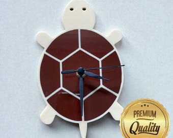 Tortoise Shaped Clock – Bespoke Size & Shapes Made (Engraving Services)