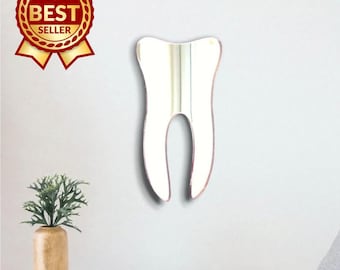 Tooth grote acrylspiegel muurkunst - vele maatopties (aangepaste maten, vormen en kleuren)