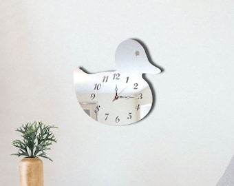 Rubber Duck Acrylic Clock – Many Colours Available (Bespoke Shapes and Sizes Made)