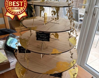 Multi Tier Wood Cake Stand: Wedding & Celebration Display