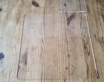 Placemats & Coasters, Square Shaped - Clear Acrylic  (Personalised Engraving Option)