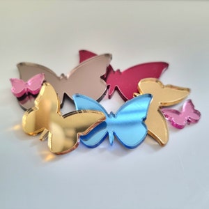 Butterfly Mirror Sets For Crafts & Decorations - Many Size Options (Bespoke Personalised Items Made)