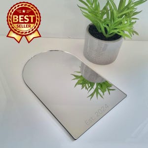 Arch Acrylic Mirror Wall Art -Many Size / Colour Options & Personalised Engraving (Bespoke Items Made)