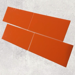 Rectangular Tiles - Coloured Gloss and Clear Acrylic, Many Size and Colour Options (Bespoke Items Made)