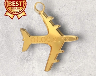 Adornos para invitaciones de boda con forma de avión - Gran variedad de colores y tamaños disponibles. (Fabricación a medida, con opciones de aro o agujero)