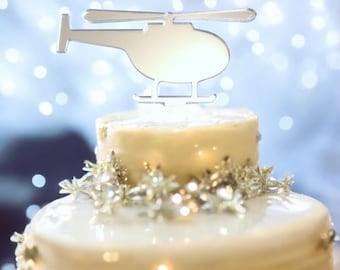 Helicopter Shaped Cake Toppers, Colours, Custom Shapes, Sizes & Engraving