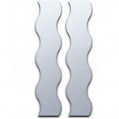 Pair of Wave Shaped Acrylic Mirrors Various Sizes 