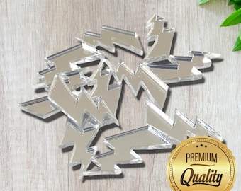 Lightning Bolt Acrylic Crafting Shapes: Mirror or Solid Colors