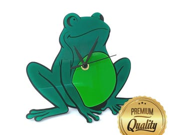 Frog Shaped Clock – Bespoke Size & Shapes Made (Engraving Services)