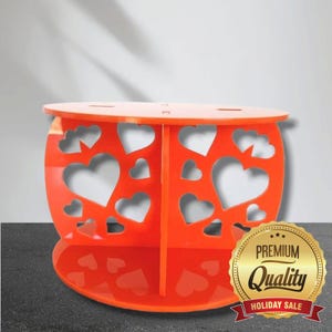 Stojak na ciasto w kształcie serca z akrylu: separator na wesele i uroczystość