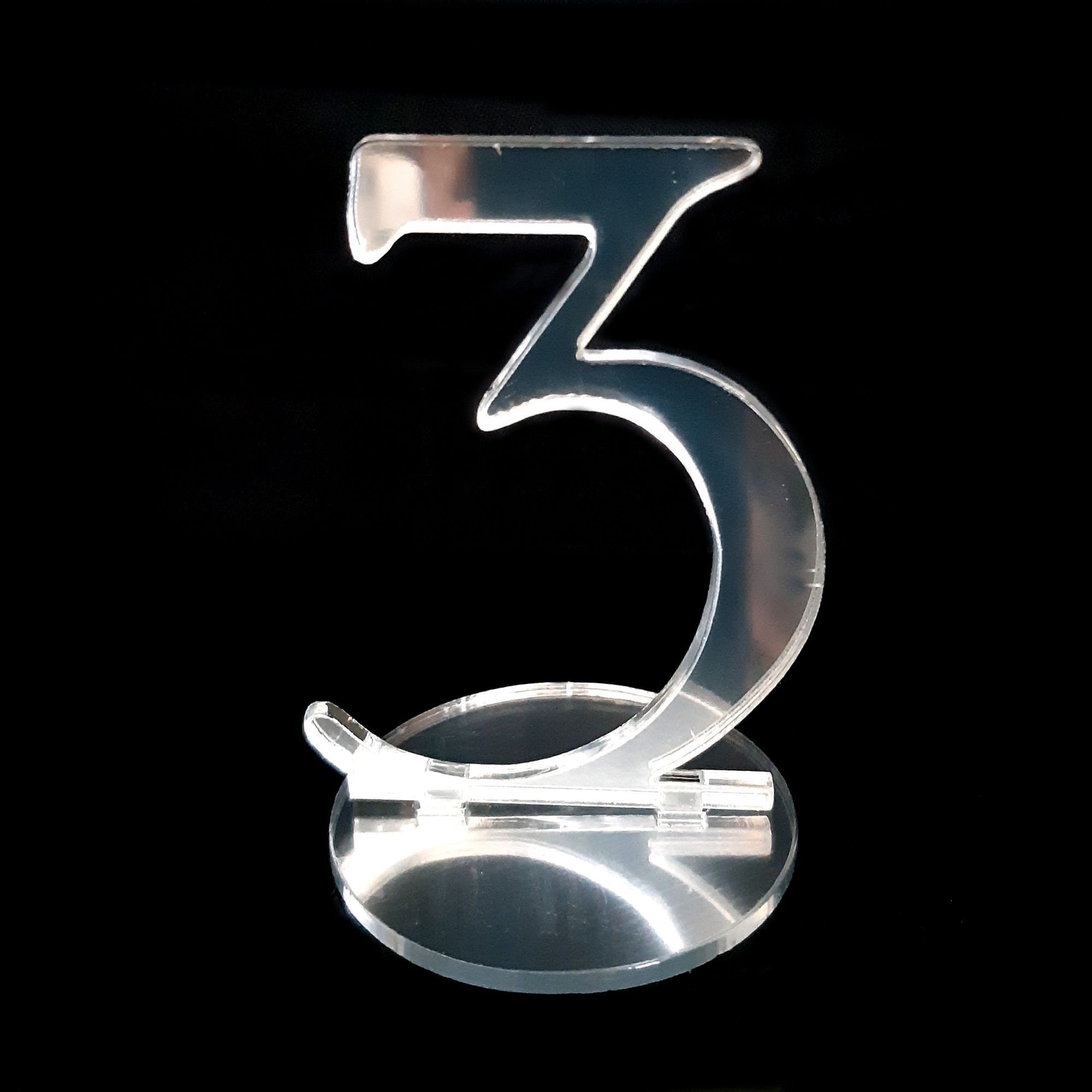 Table Number Stands in Acrylic Mirror and Solid Colours Etsy UK