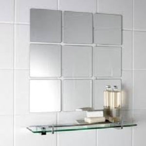 Square Tiles - Silver Acrylic Mirror, available in many sizes. (Bespoke Shapes and Sizes Made, Engraving Service)