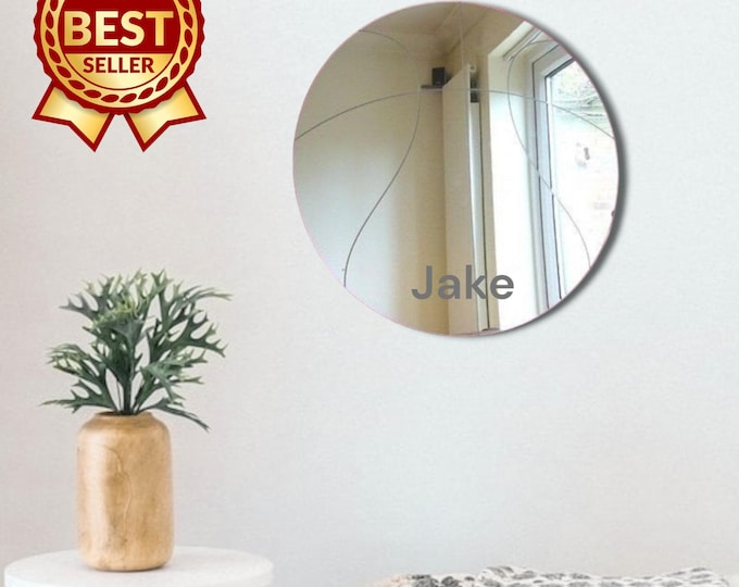 Basketball Acrylic Mirror Wall Art: Etched Detail, Personalised Engraving