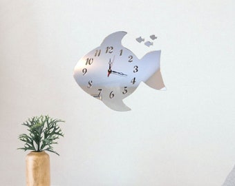 Fish Acrylic Clock – Many Colours Available (Bespoke Shapes and Sizes Made)