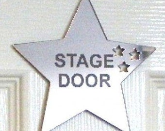 Personalised Star Door Sign / Acrylic Mirrors - Many Color Options (Bespoke Signs Made)