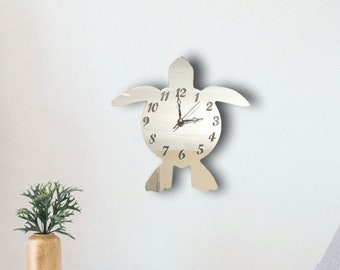 Turtle Acrylic Clock – Many Colours Available (Bespoke Shapes and Sizes Made)