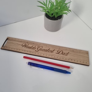 Personalised Ruler Gift - Wood, engraved, bespoke made