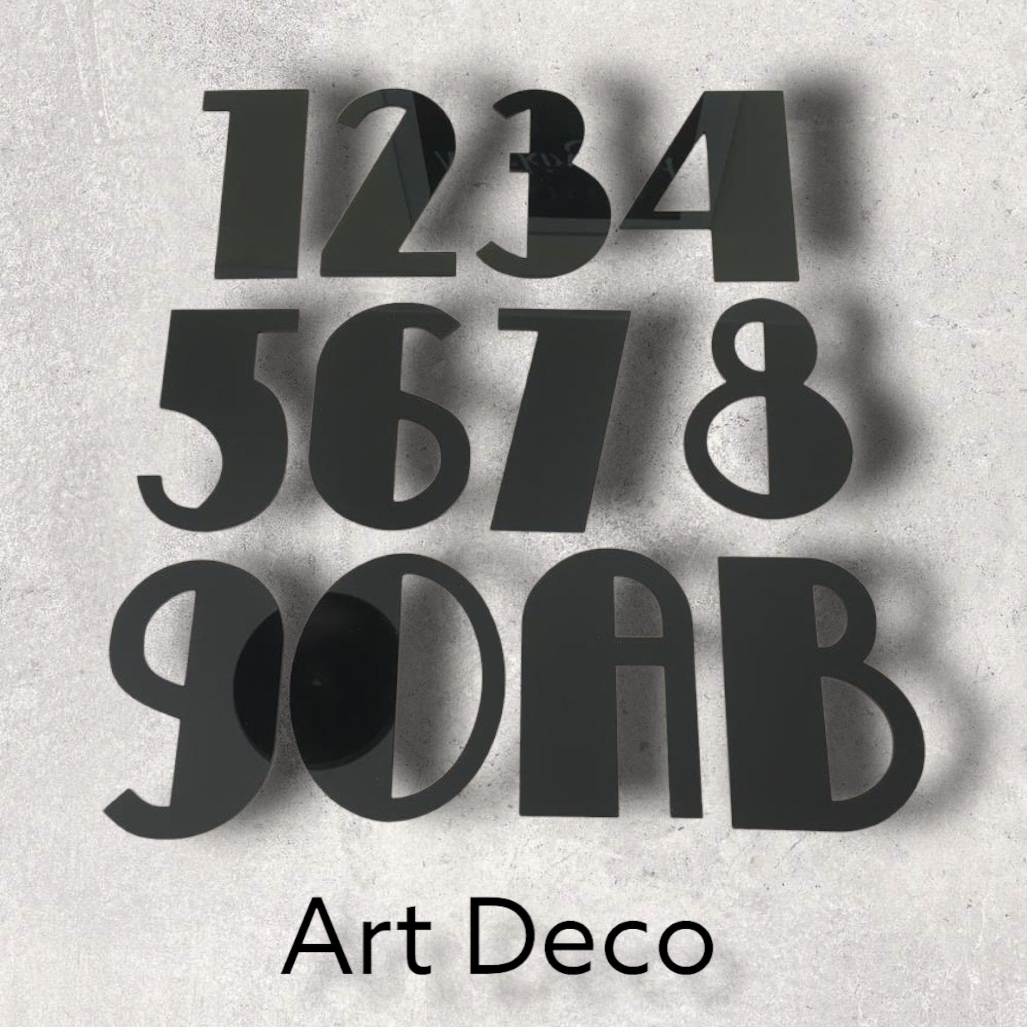 Graphite Grey, Floating Finish, Bespoke House Number (per Digit) - Many ...