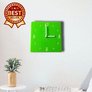 Reloj cuadrado de acrílico de dos colores – Amplia gama de colores (fabricación a medida en diferentes formas y tamaños)