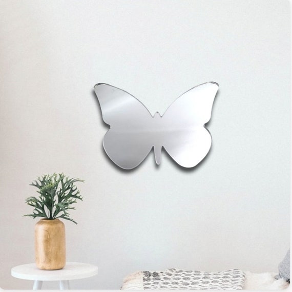 30 Pièces 3D Stickers Papillon Acrylique Miroir Décoration Maison