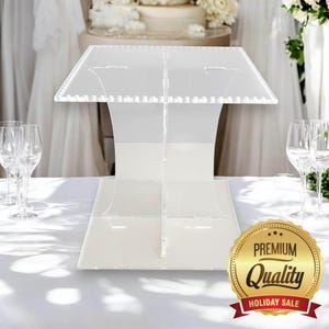 Quadratischer Acryl-Tortenständer: Crystal Display Riser