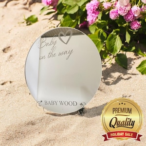 Personlig babymeddelandespegel med stativ