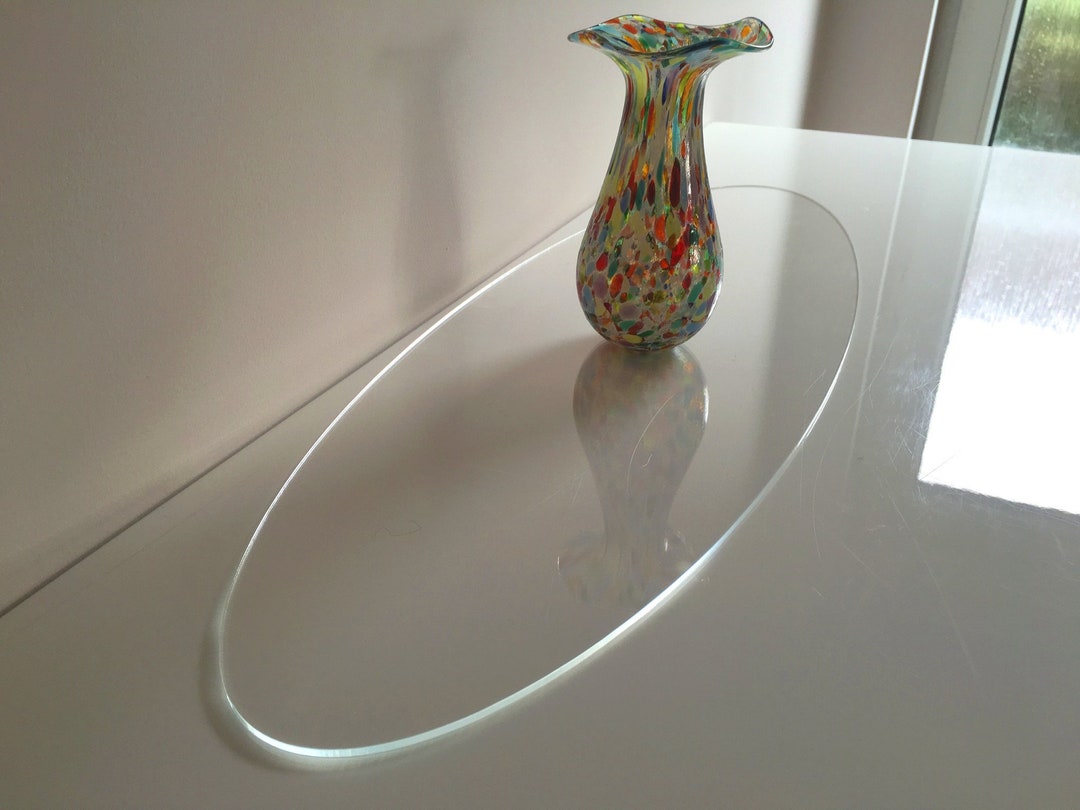 Oval Acrylic Table Runners Clear bespoke Sizes and Shapes Made Etsy UK