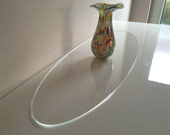Oval Acrylic Table Runners - Clear (Bespoke Sizes and shapes made)