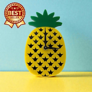 Pineapple Shaped Clock – Bespoke Sizes, colours & Shapes Made (Engraving Services)