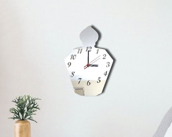 Perfume Bottle Acrylic Clock – Many Colours Available (Bespoke Shapes and Sizes Made)