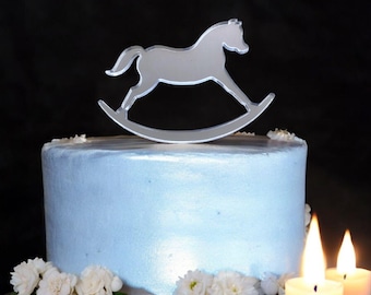 Rocking Horse Cake Toppers, Colours, Custom Shapes & Engraving