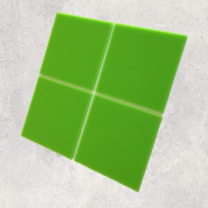 Square Tiles - Coloured Gloss Acrylic, Many Size and Colour Options (Bespoke Items Made)